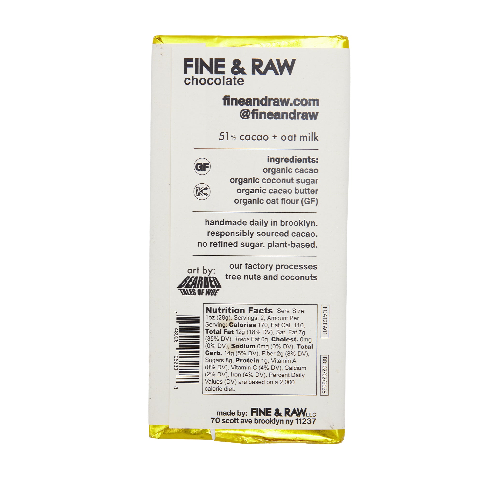 Fine & Raw Easter Bar Oat Milk