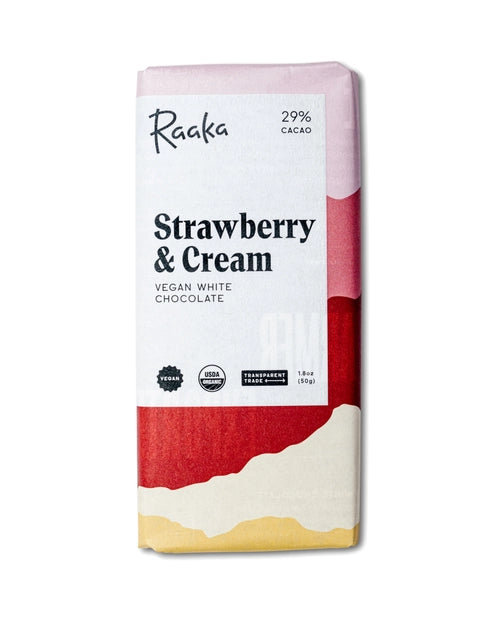 Raaka Chocolate Bar Strawberry &amp; Cream