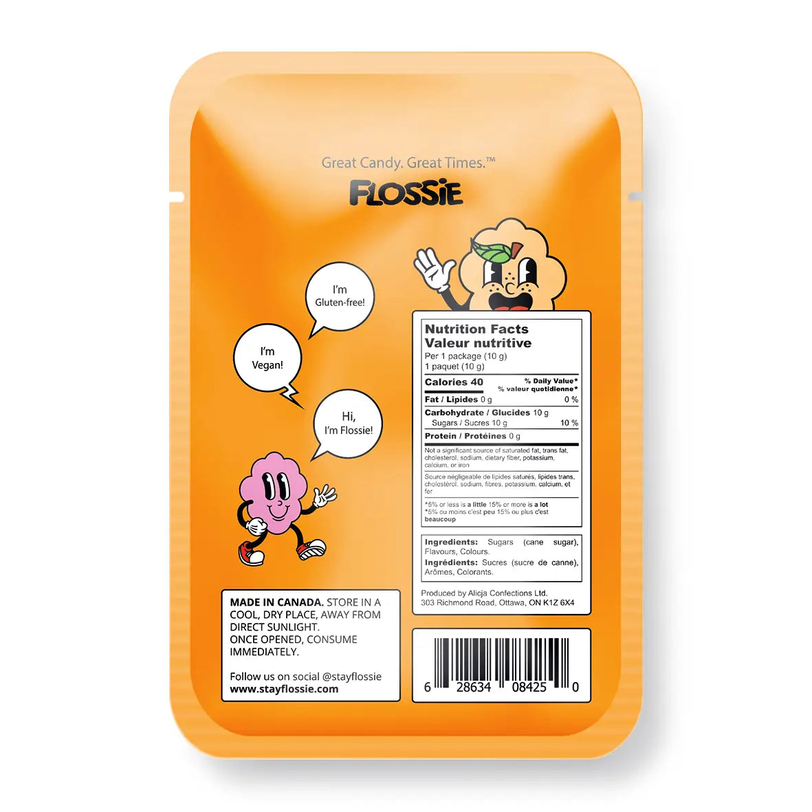 Flossie Cotton Candy Tangerine