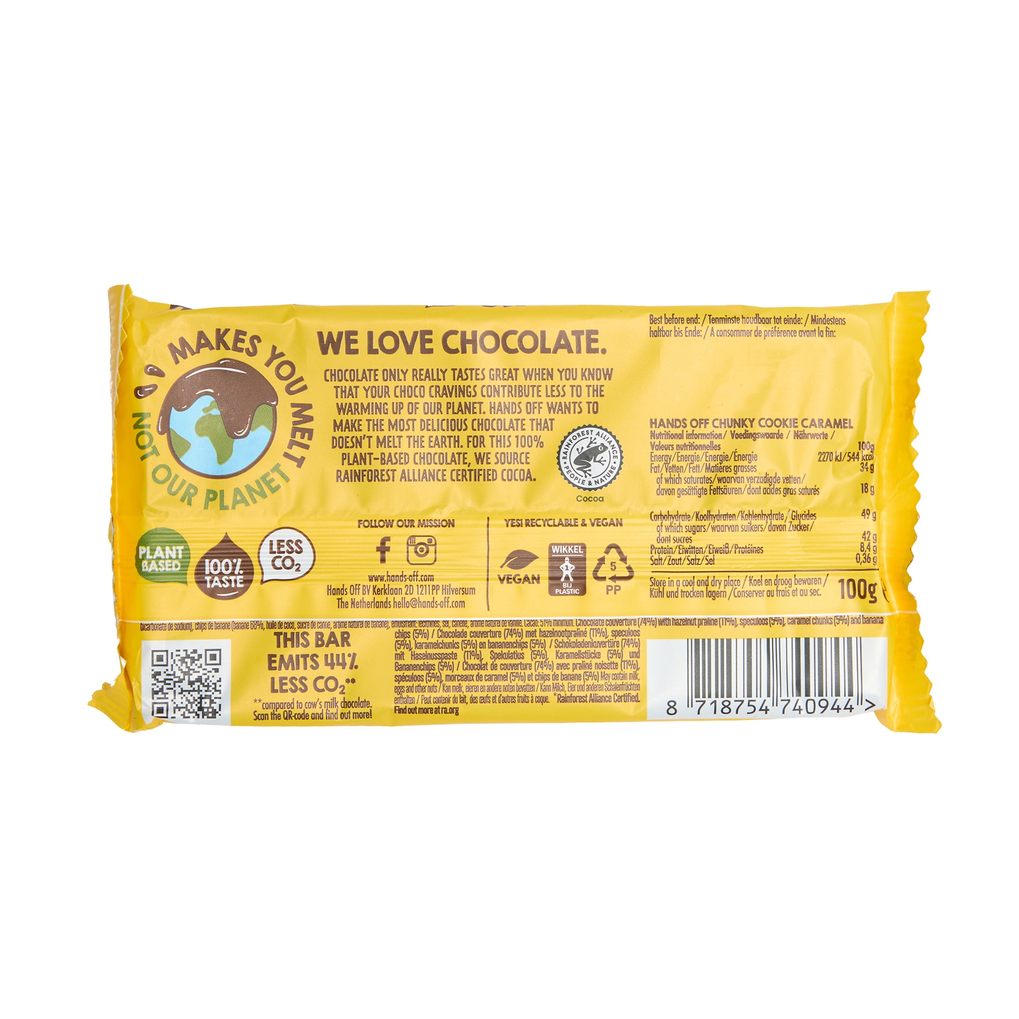 Hands Off Chocolate Bar Chunky Cookie Caramel