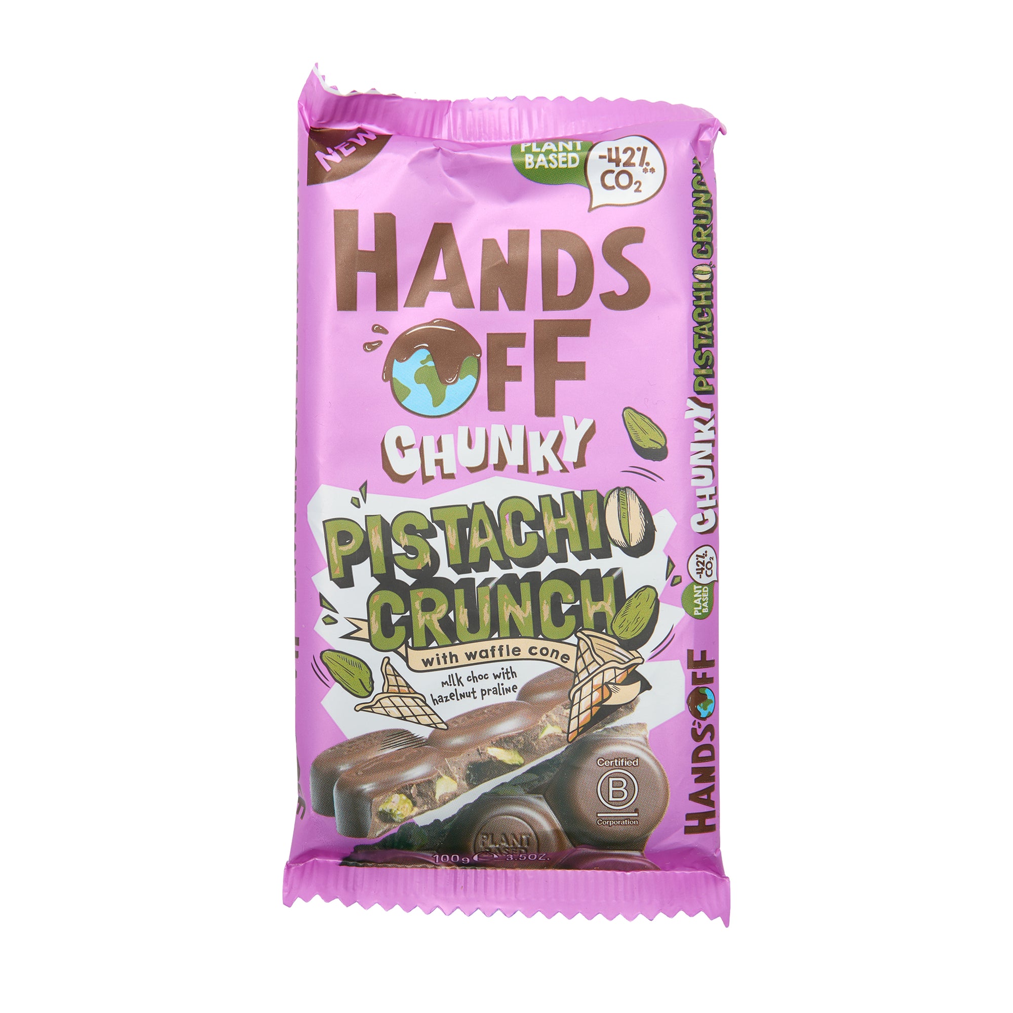 Hands Off Chocolate Bar Chunky Pistachio Crunch