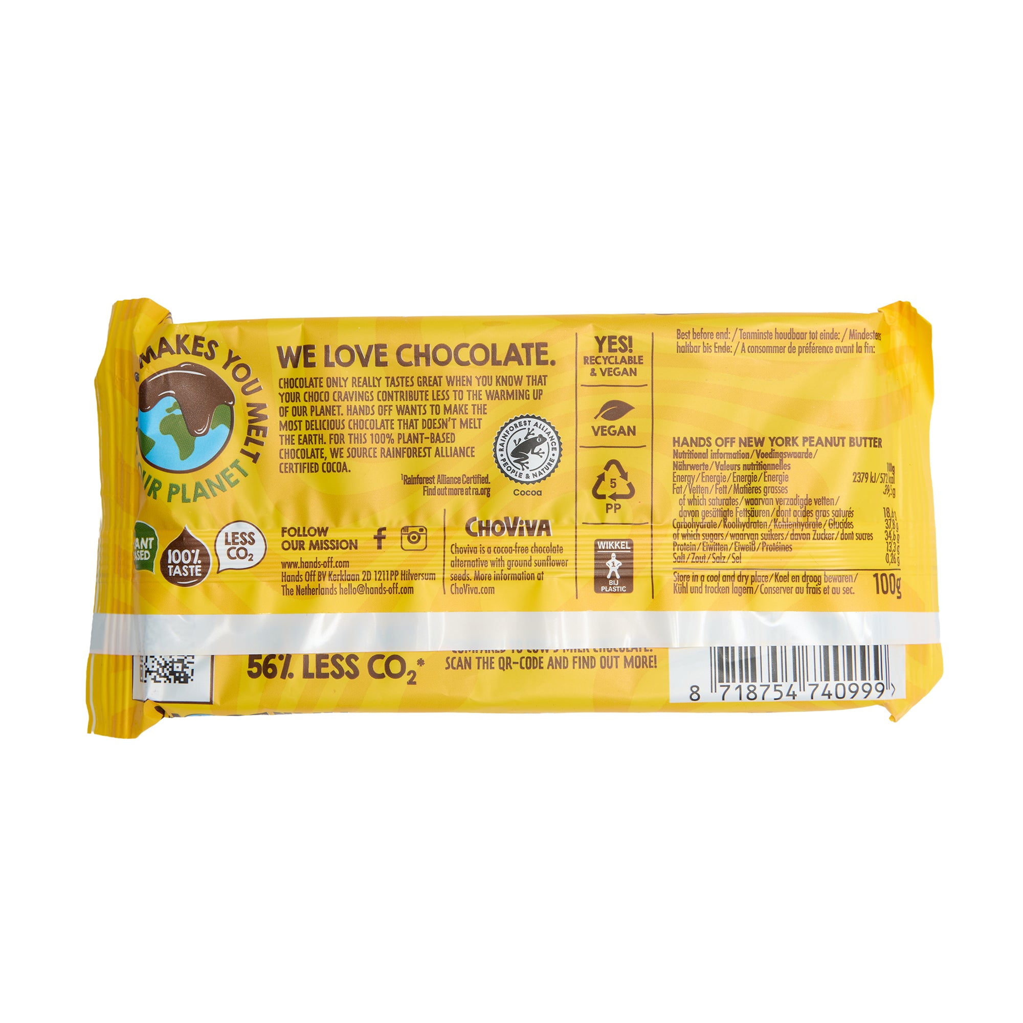 Hands Off Chocolate Bar New York Peanut Butter