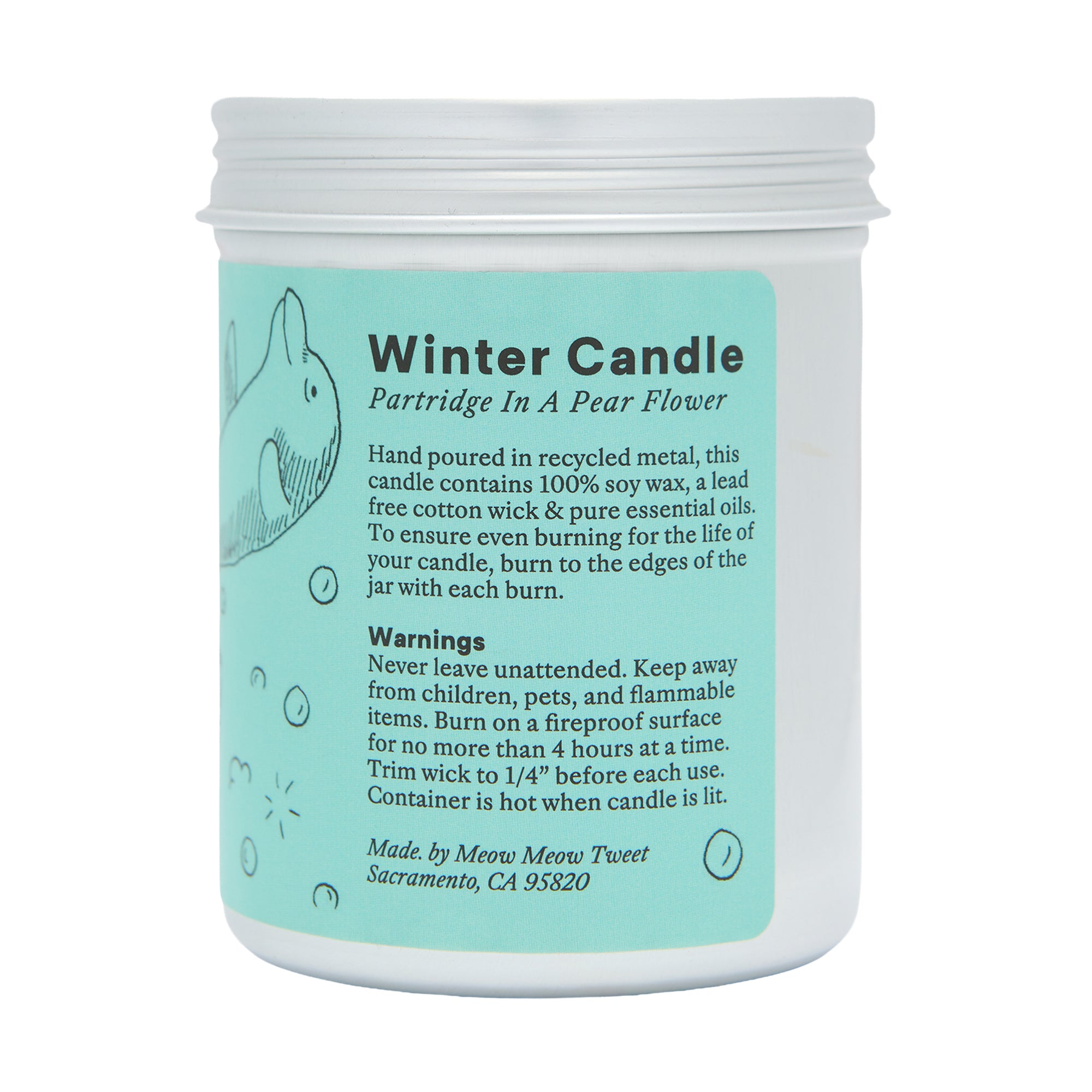 Meow Meow Tweet Holiday Candle Partridge in a Pear Flower