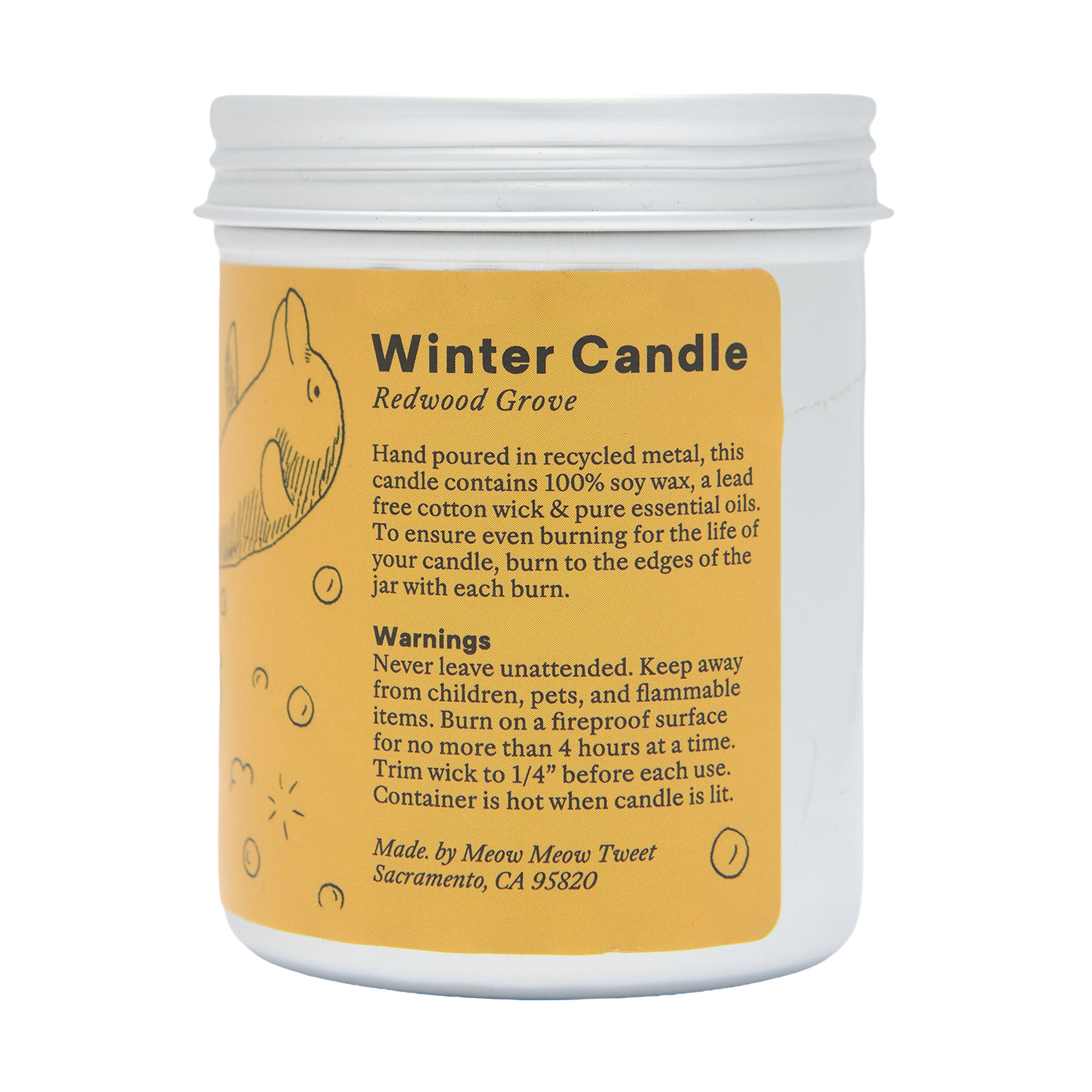 Meow Meow Tweet Holiday Candle Redwood Grove