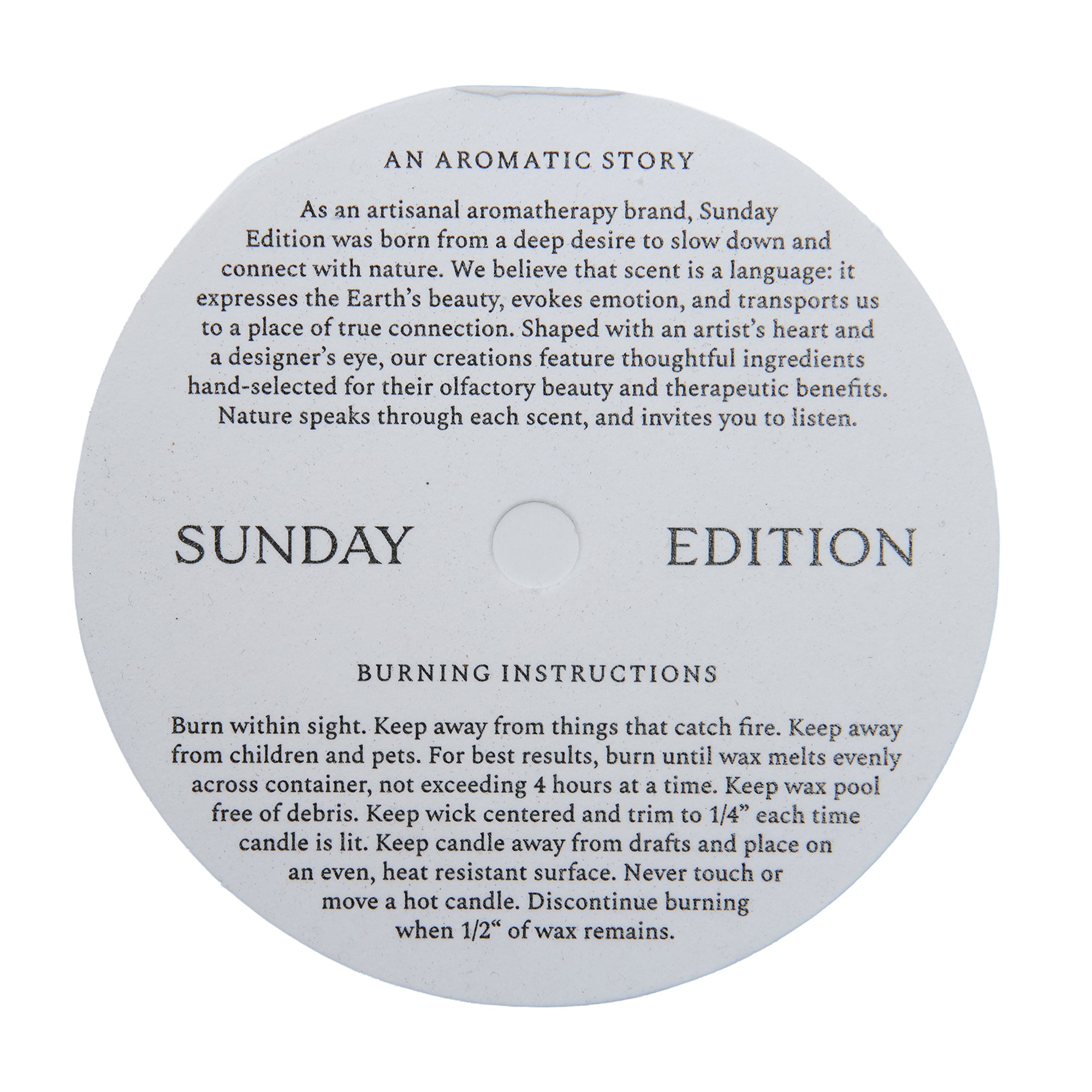 Sunday Edition Candle Eve