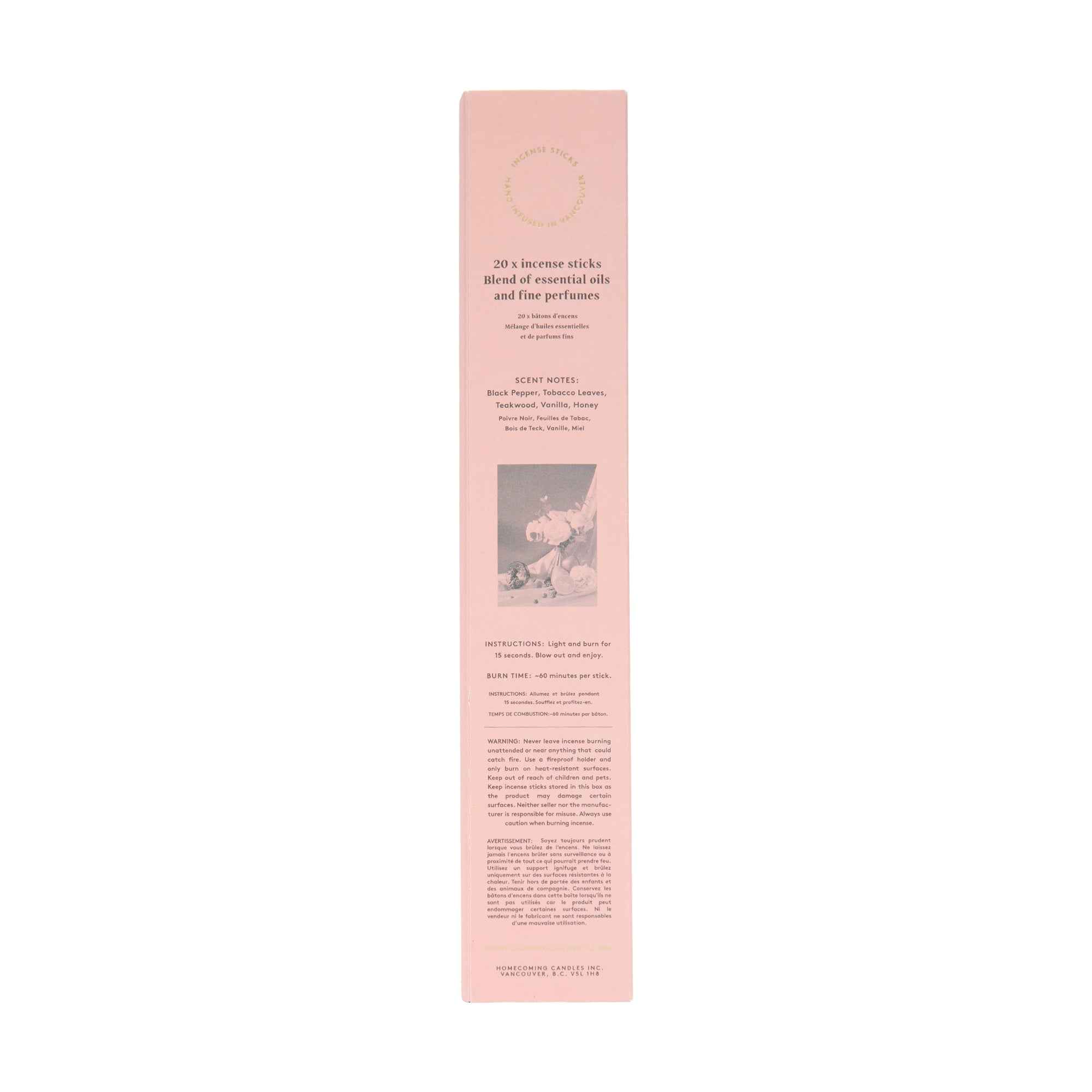 Homecoming Incense Tobacco Wild Rose