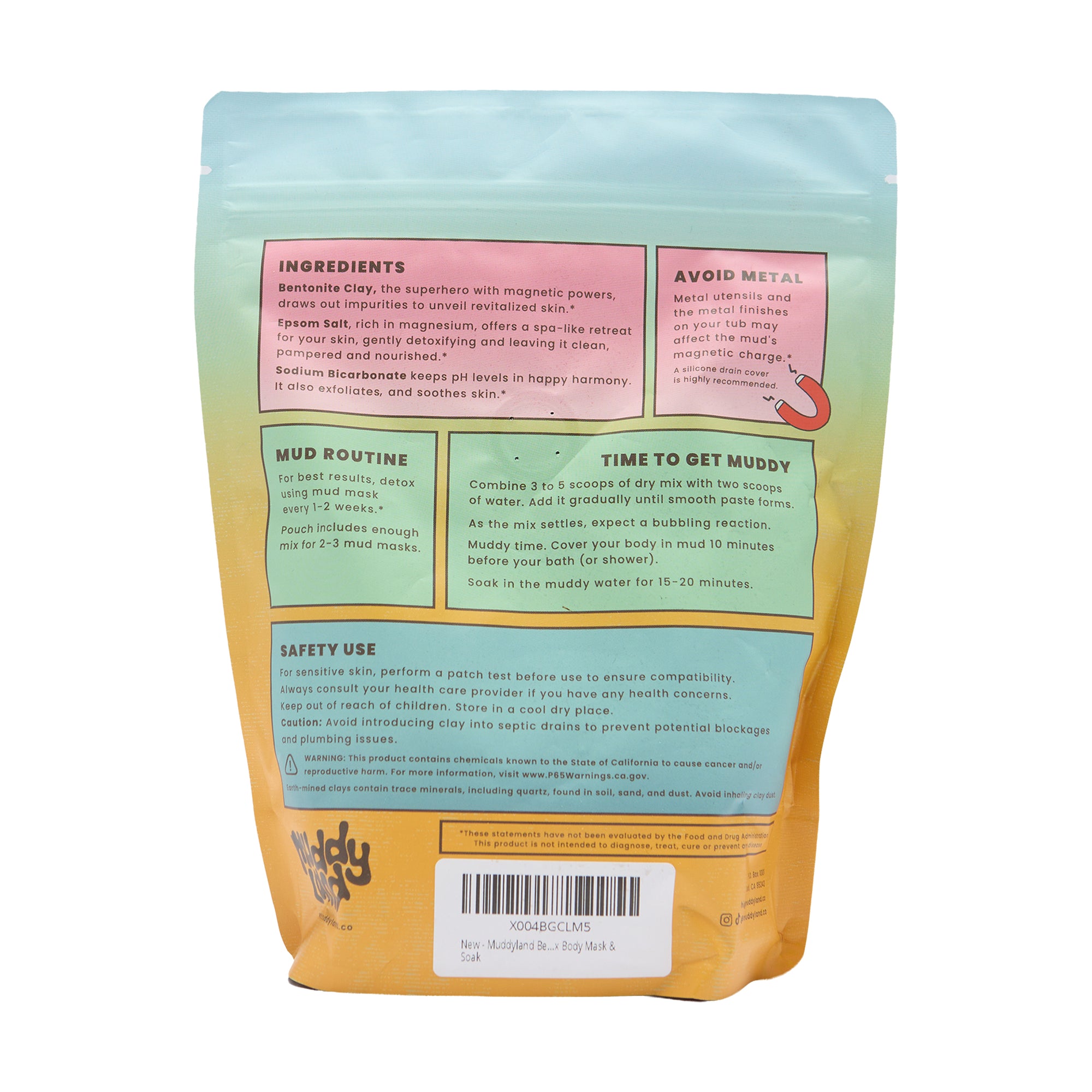 Muddyland Clay Detox Mask Mud Magnet