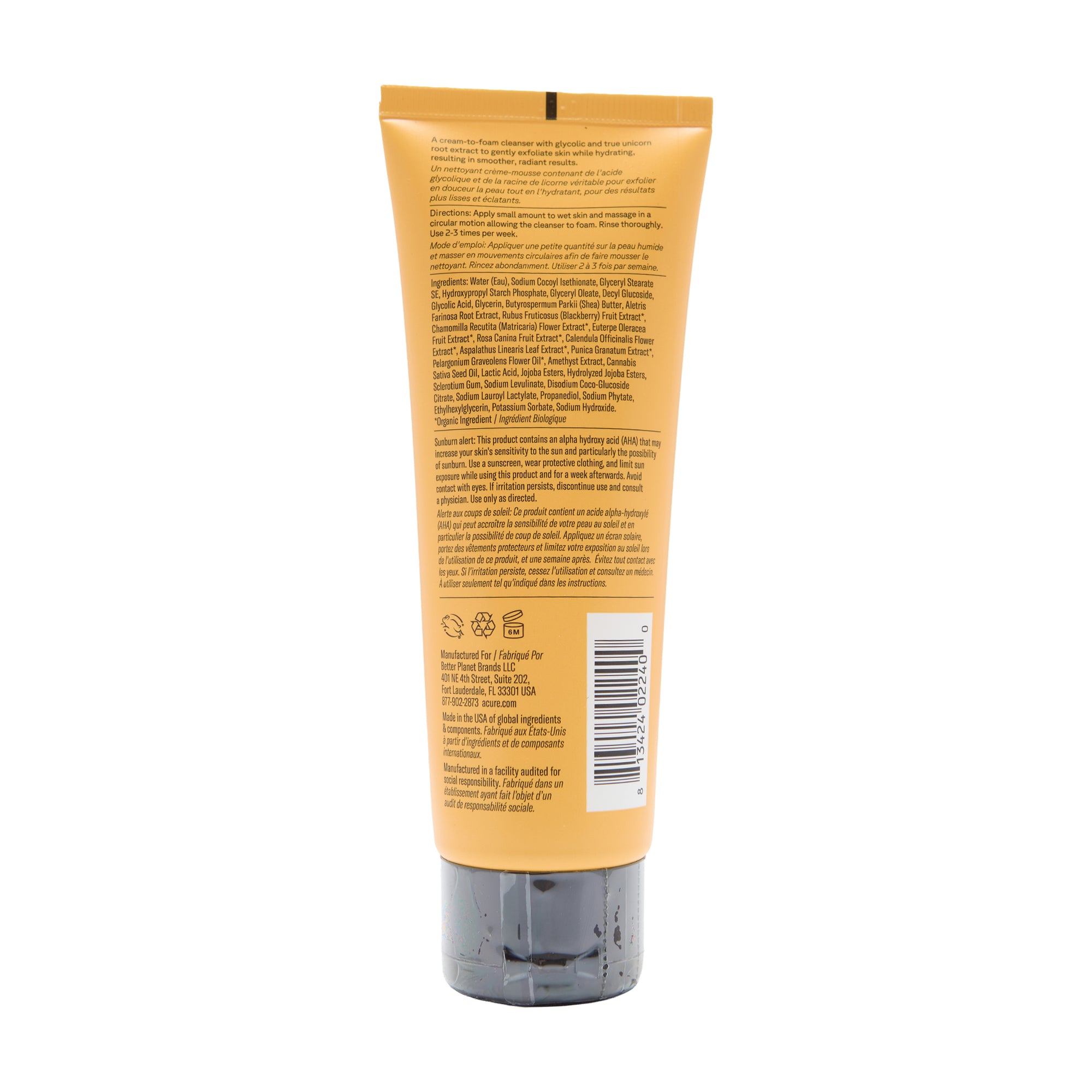 Acure Resurfacing Glycolic & Unicorn Root Cleanser