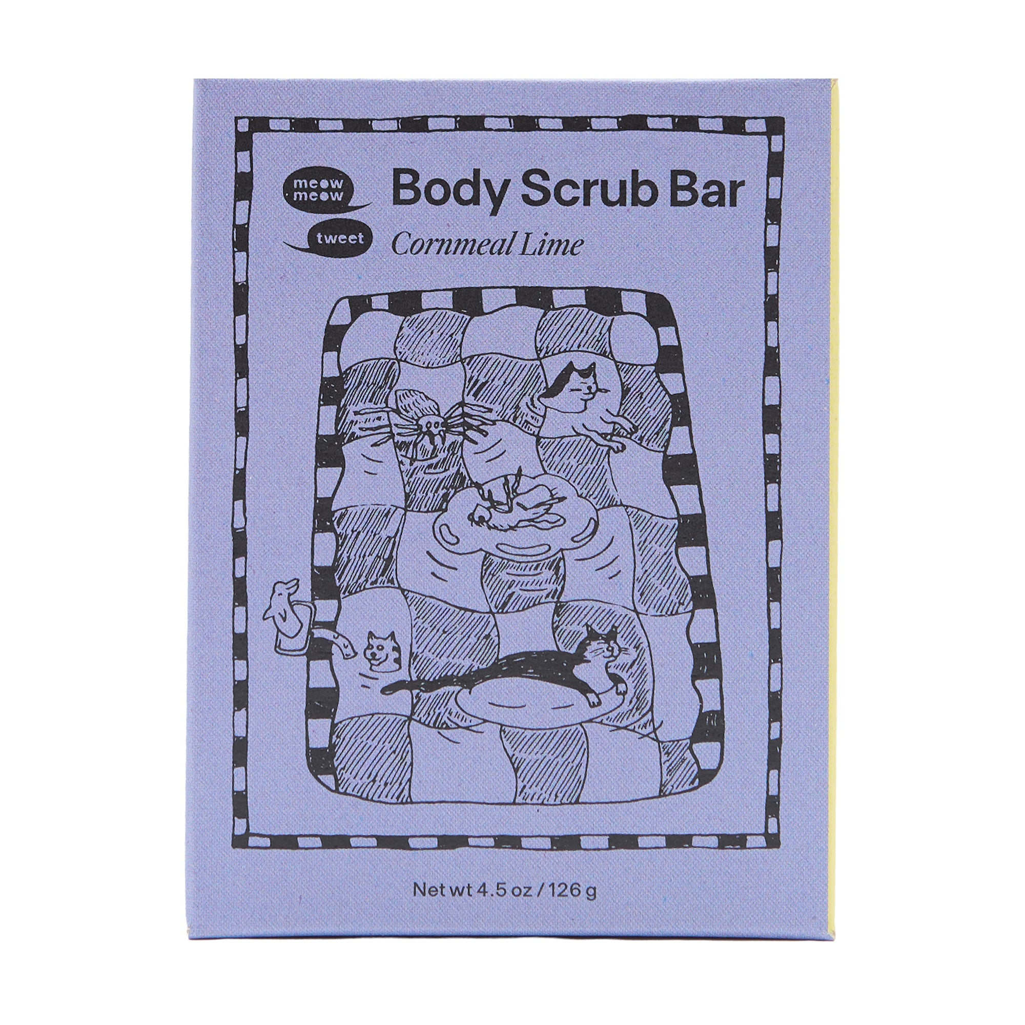 Meow Meow Tweet Body Scrub Bar Cornmeal Lime