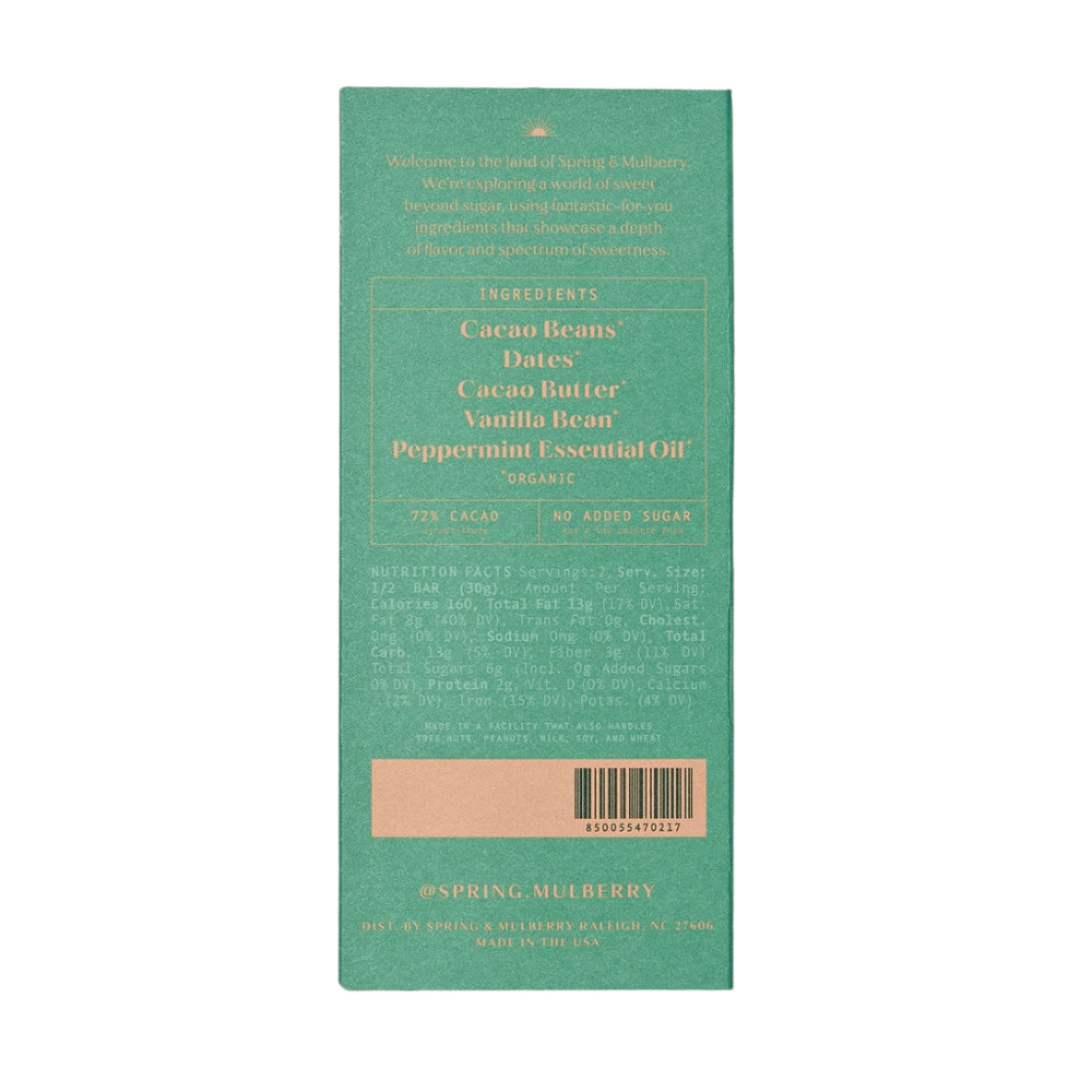 Spring &amp; Mulberry Dark Chocolate Mint Leaf
