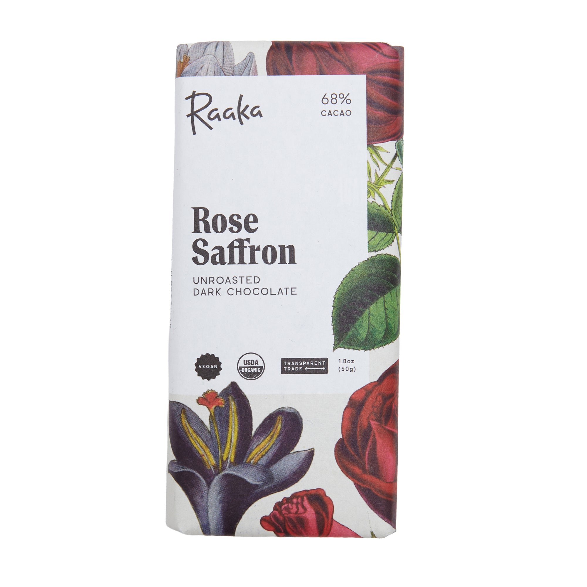 Raaka Chocolate Bar Rose Saffron