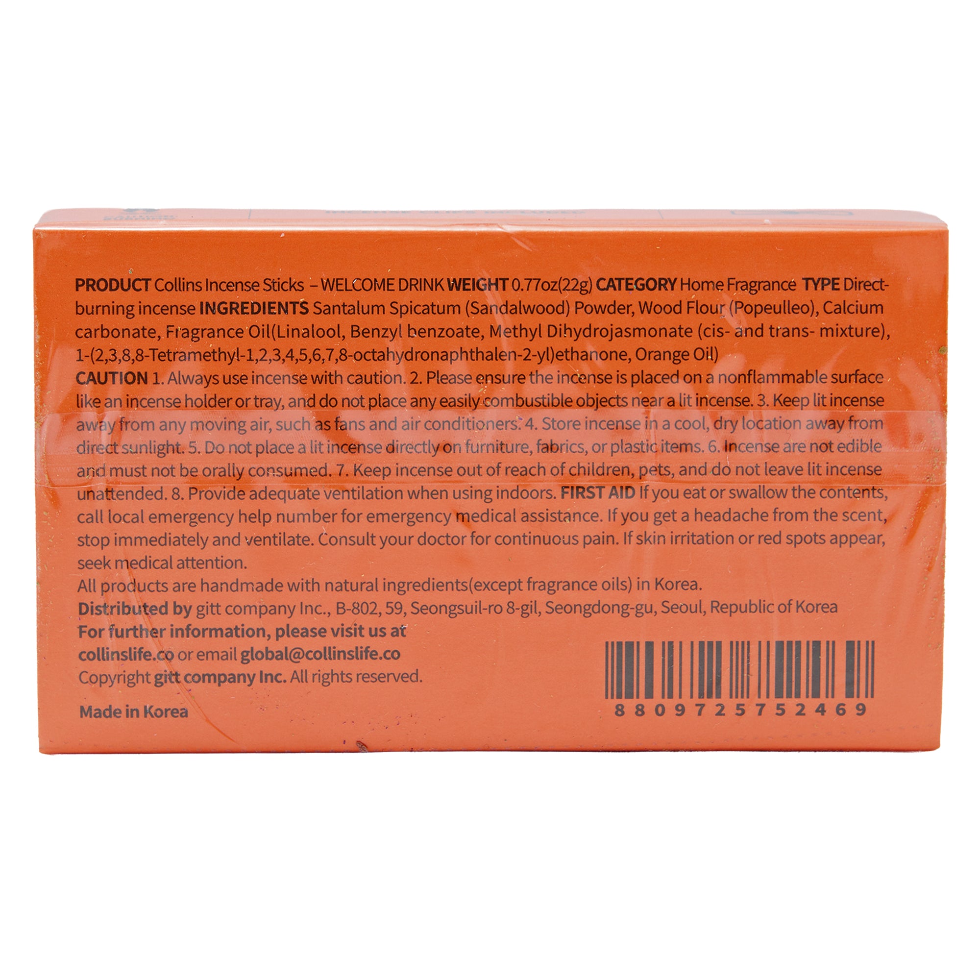 Ameico Collins Incense Welcome Drink