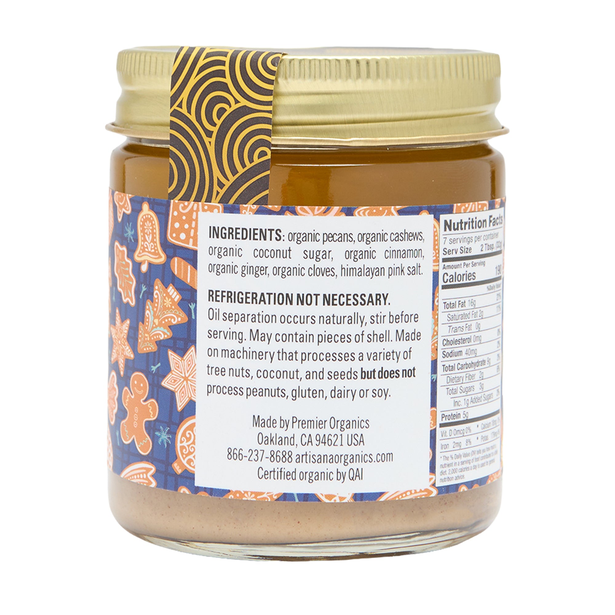Artisana Organics Pecan Butter Gingerbread