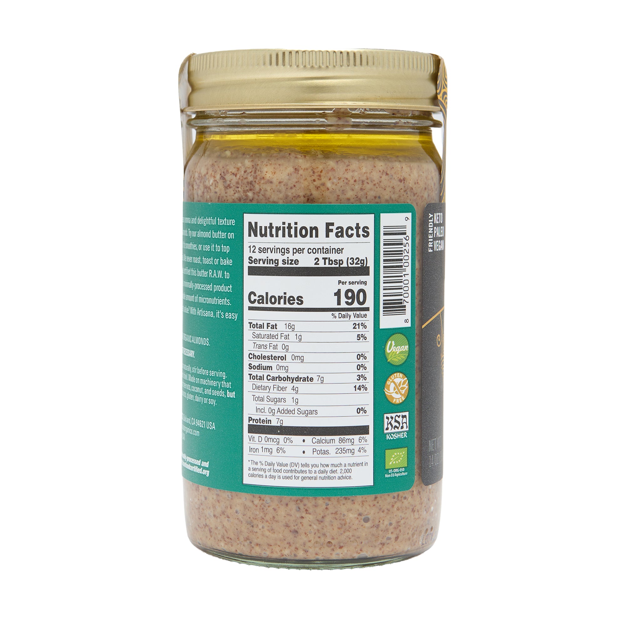 Artisana Organics Raw Almond Butter 14oz