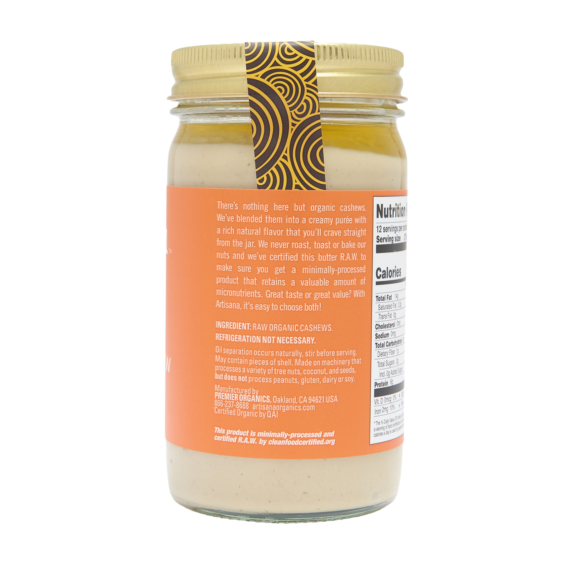 Artisana Organics Raw Cashew Butter 14oz