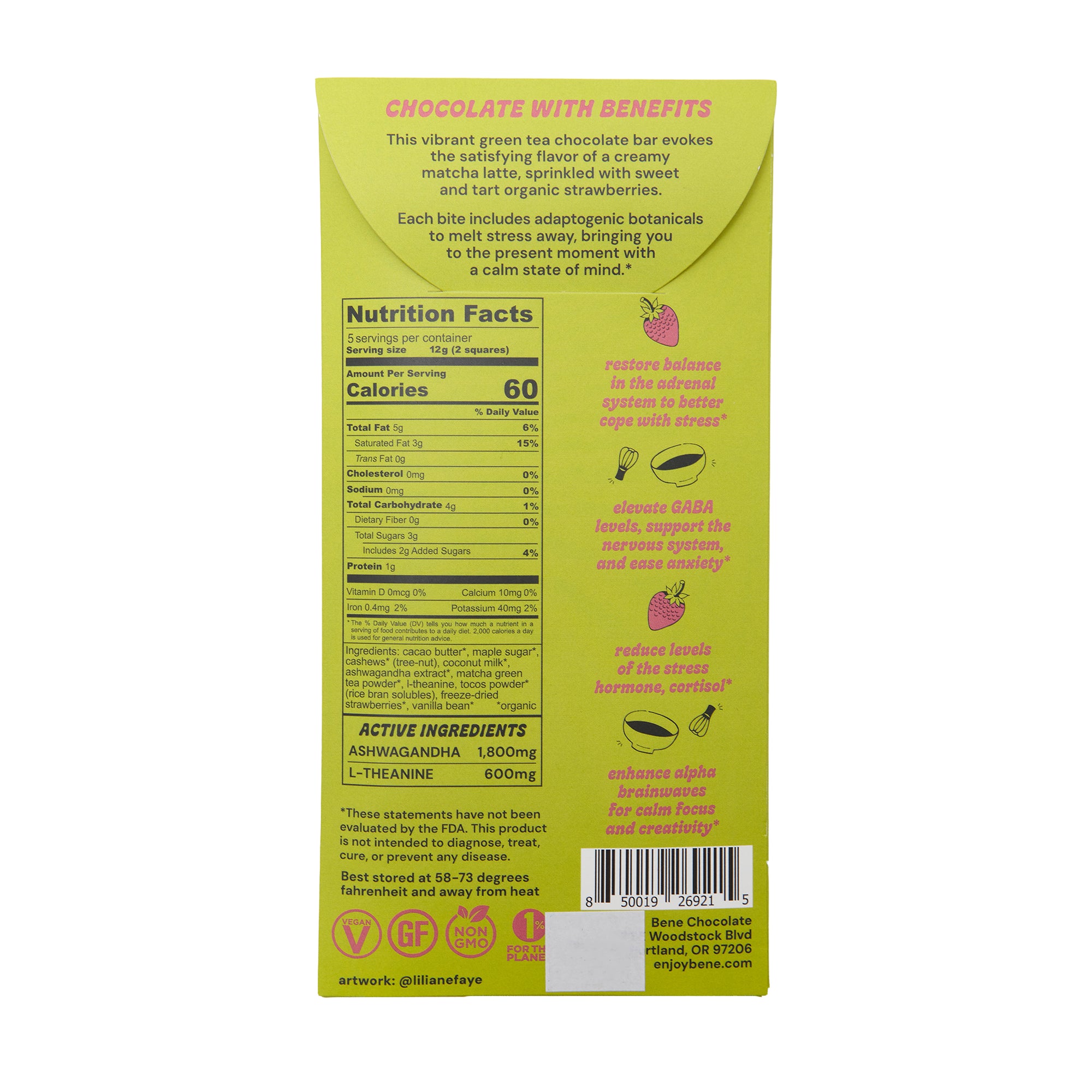 Bene Chocolate Bar Strawberry Matcha