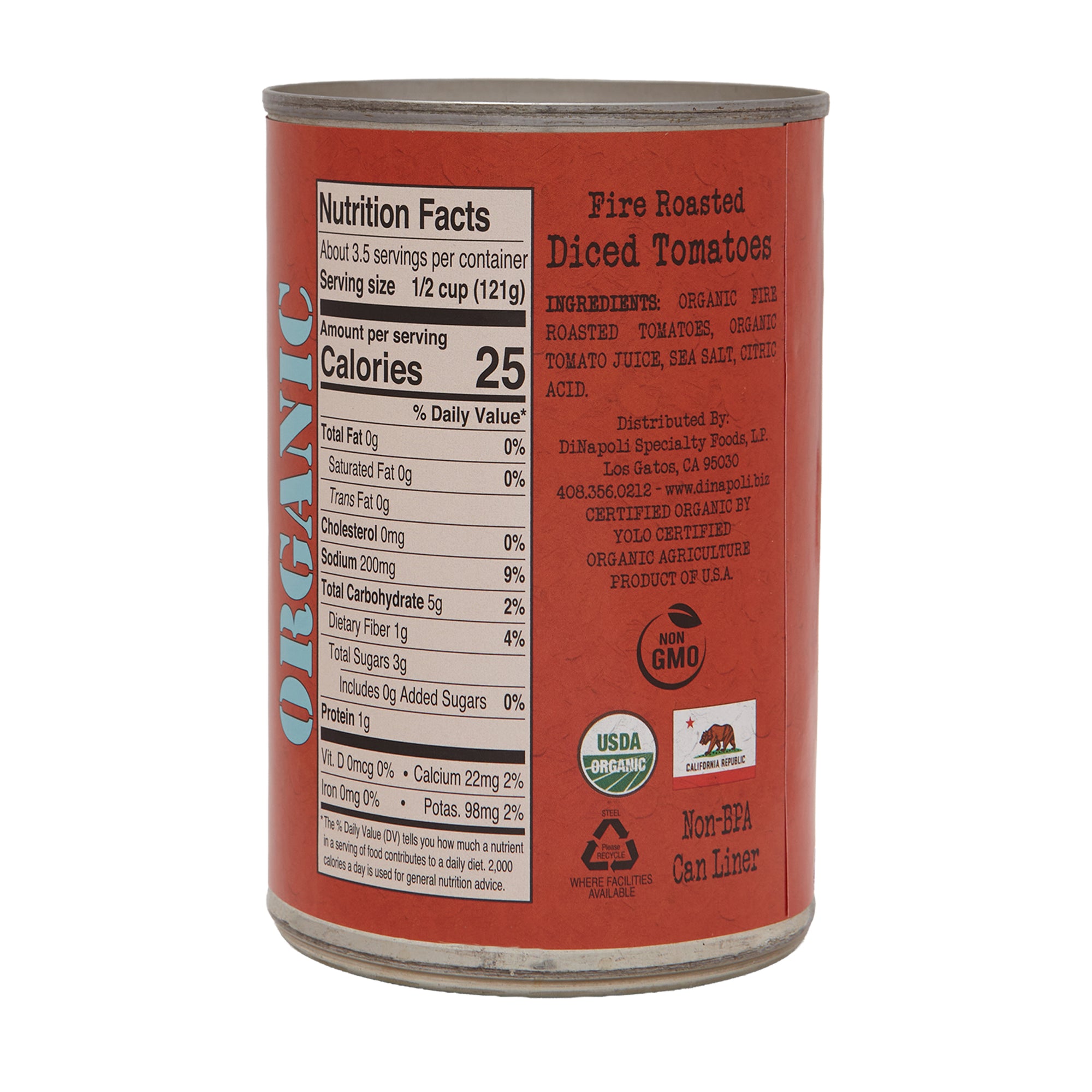 Bianco DiNapoli Diced Tomatoes Fire Roasted 14oz