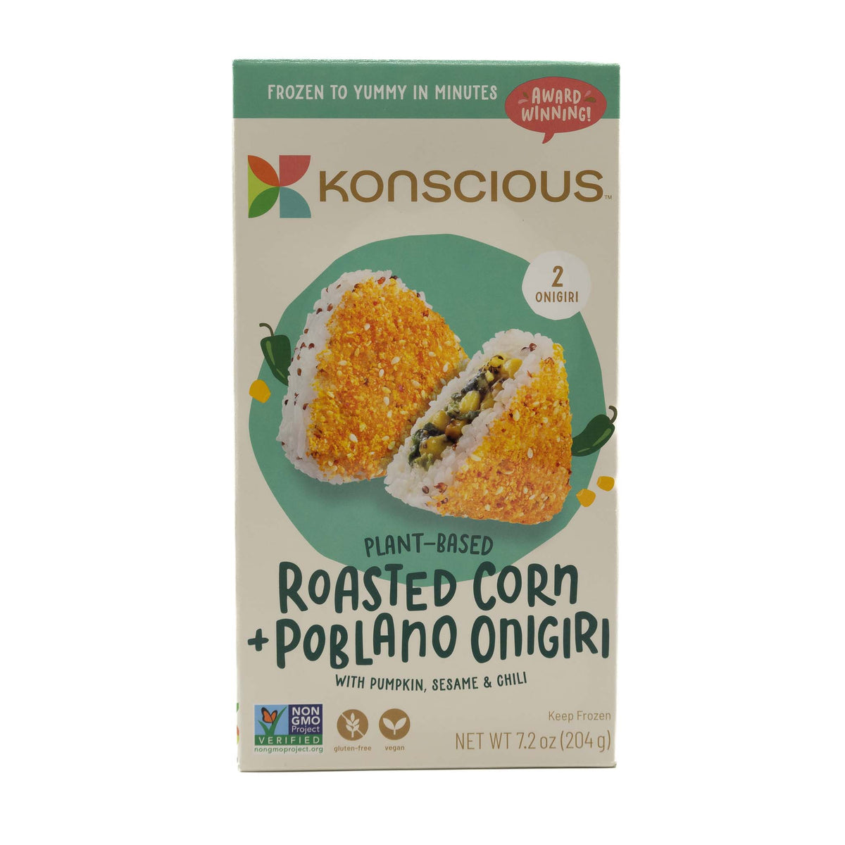 Konscious Sushi Onigiri Korean Roasted Corn Poblano