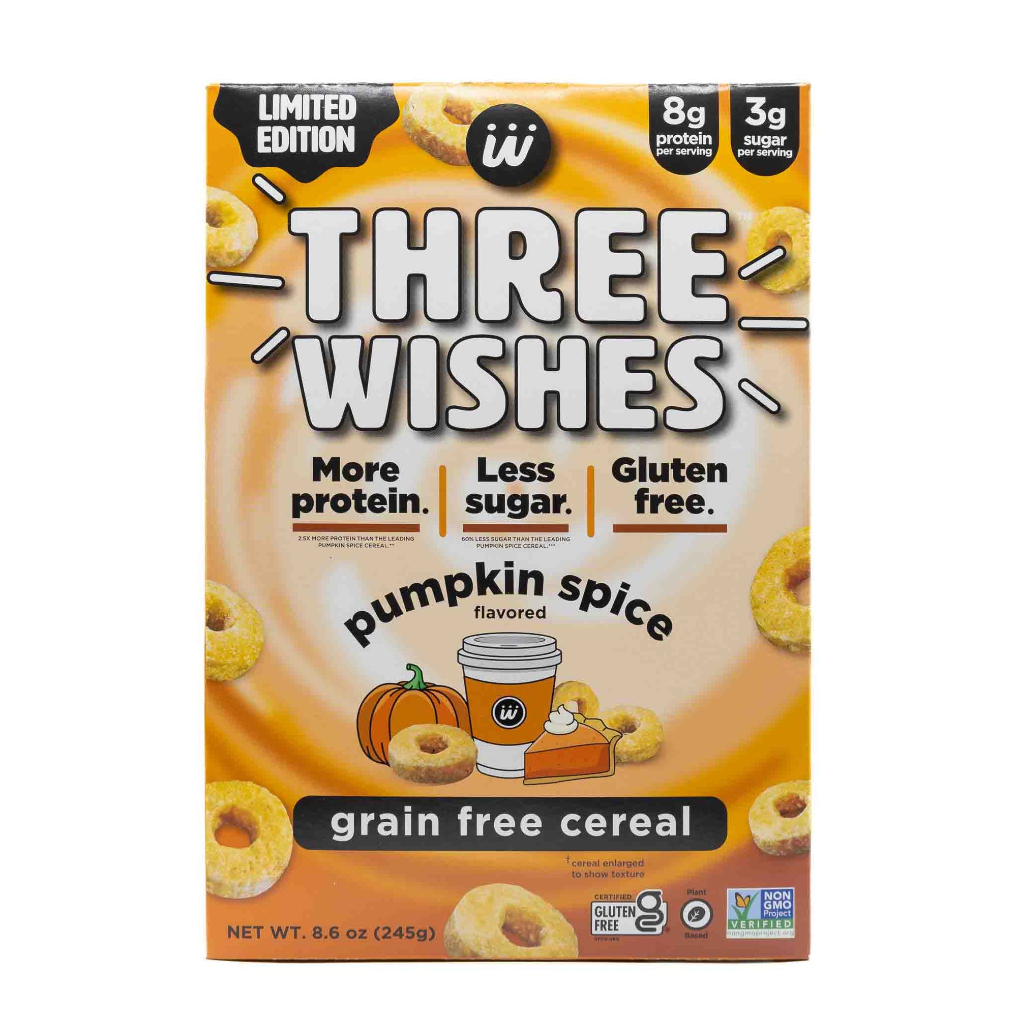 Three Wishes Pumpkin Spice Grain Free Cereal - 8.6 oz
