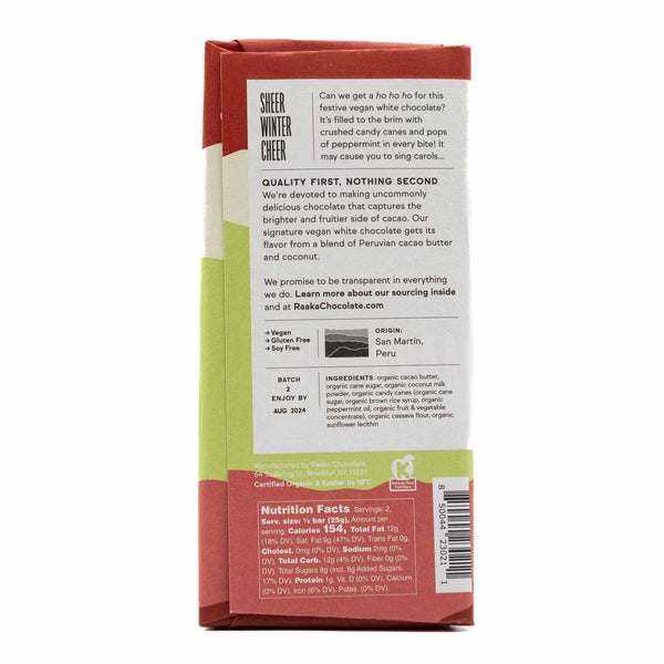 Raaka Chocolate Bar Candy Cane BESTIES Vegan Paradise