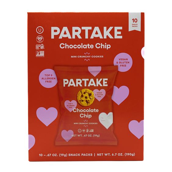 Partake Cookie Valentine Packs Chocolate Chip