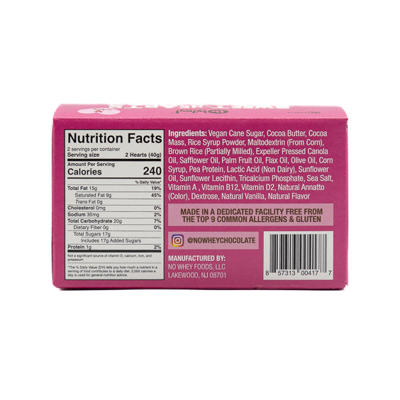 No Whey Hearts Strawberry Ganache