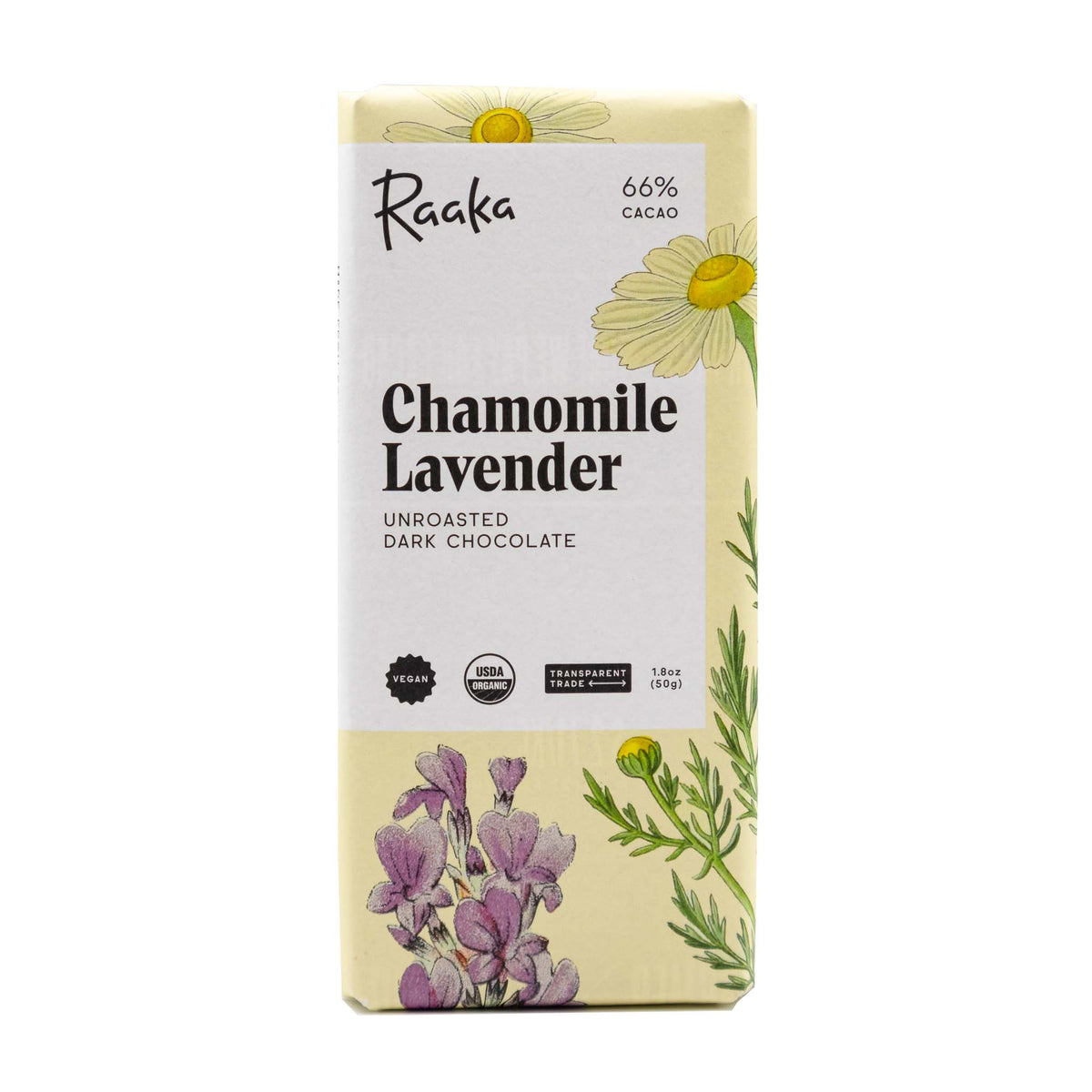 Raaka Chocolate Bar Chamomile Lavender