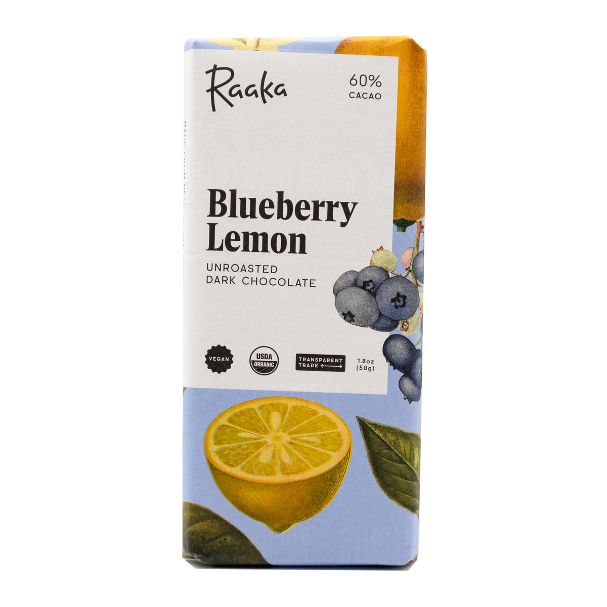 Raaka Chocolate Bar Blueberry Lemon