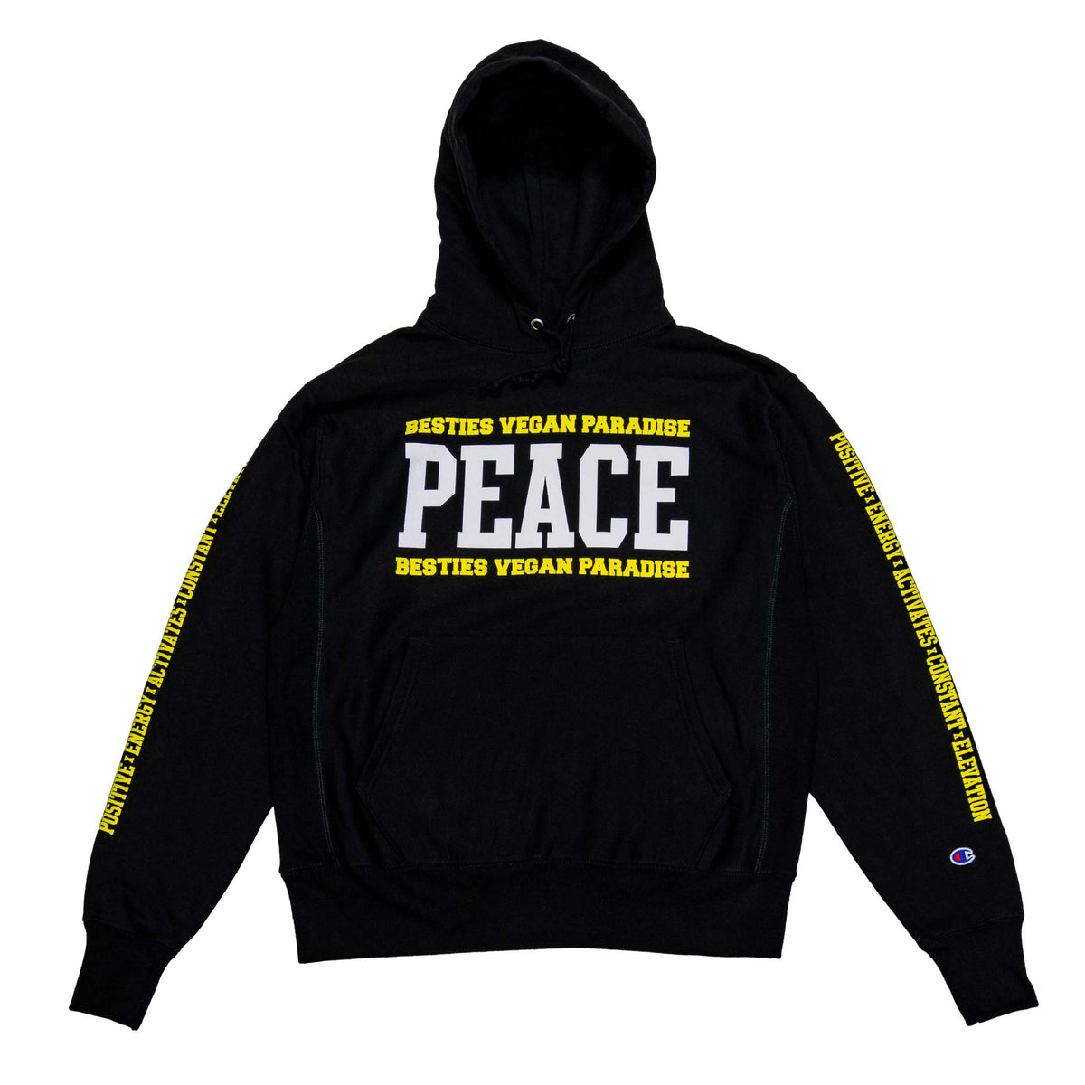 P.E.A.C.E. Champion Reverse Weave Hoodie Black