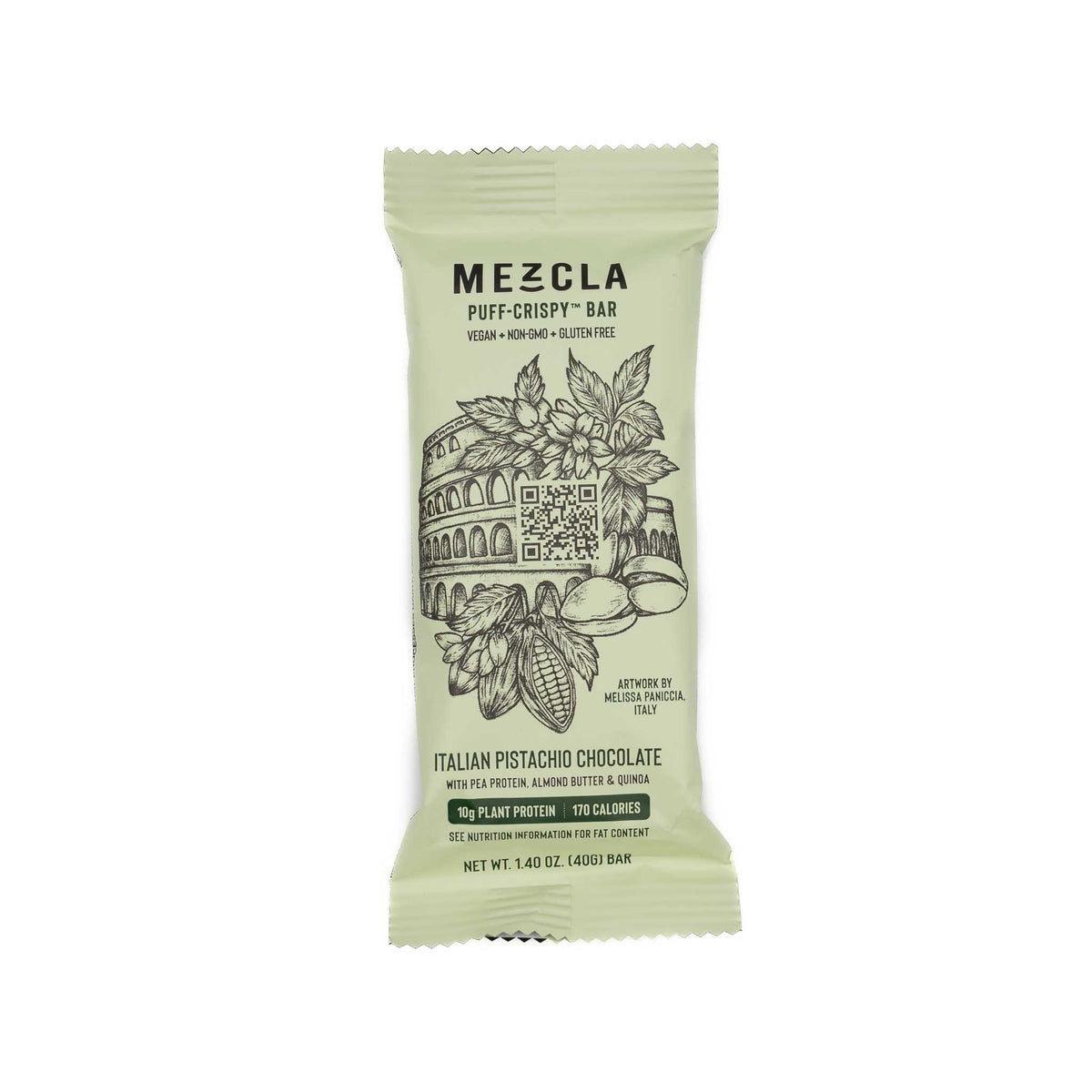 Mezcla Plant Protein Bar Italian Pistachio Chocolate