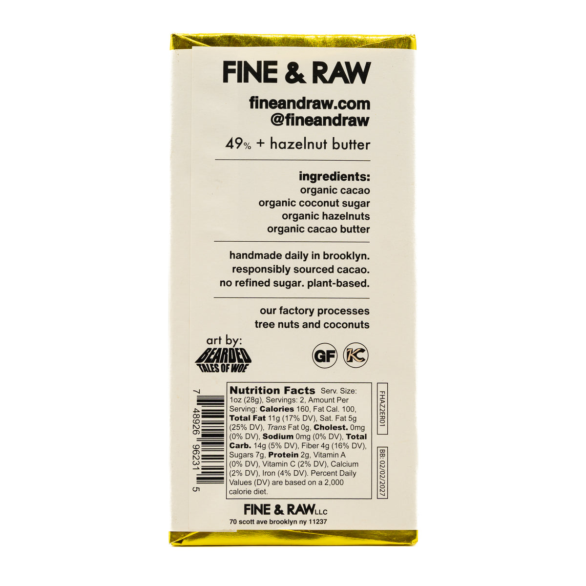 Fine &amp; Raw Easter Bar Hazelnut