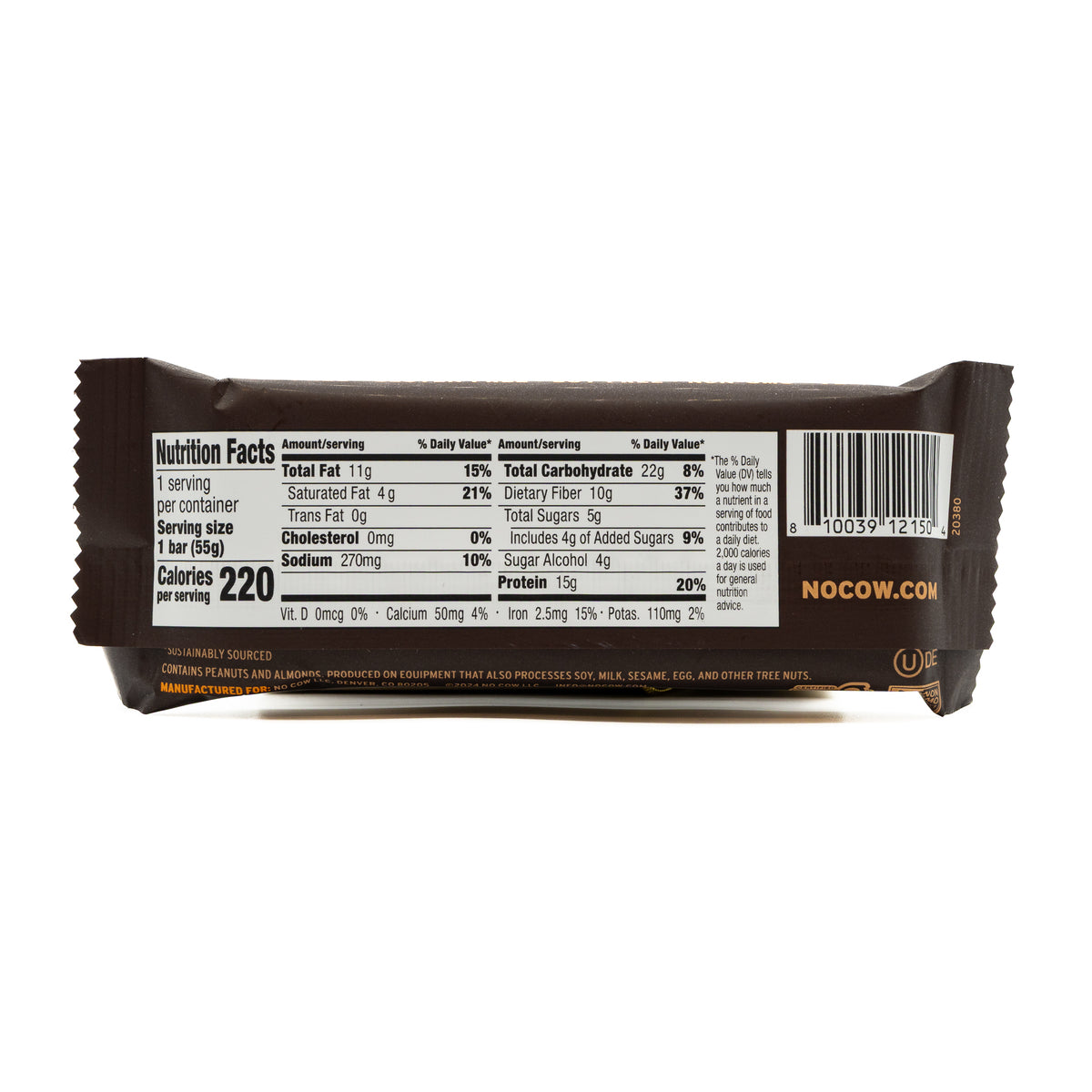 No Cow Protein Bar Caramel Peanut