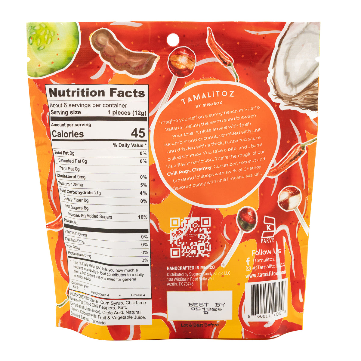 Tamalitoz Chilipops Chamoy 2.75oz