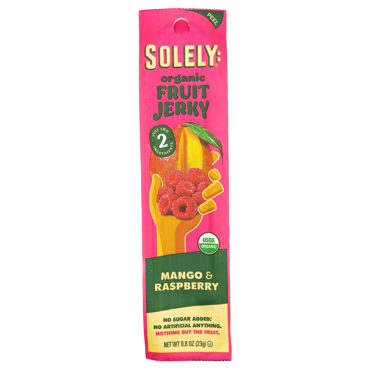 Solely Fruit Jerky Mango Raspberry