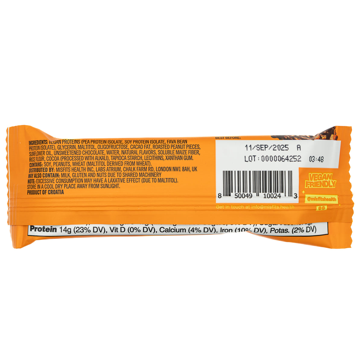 Misfits Bar Peanut Butter Fudge