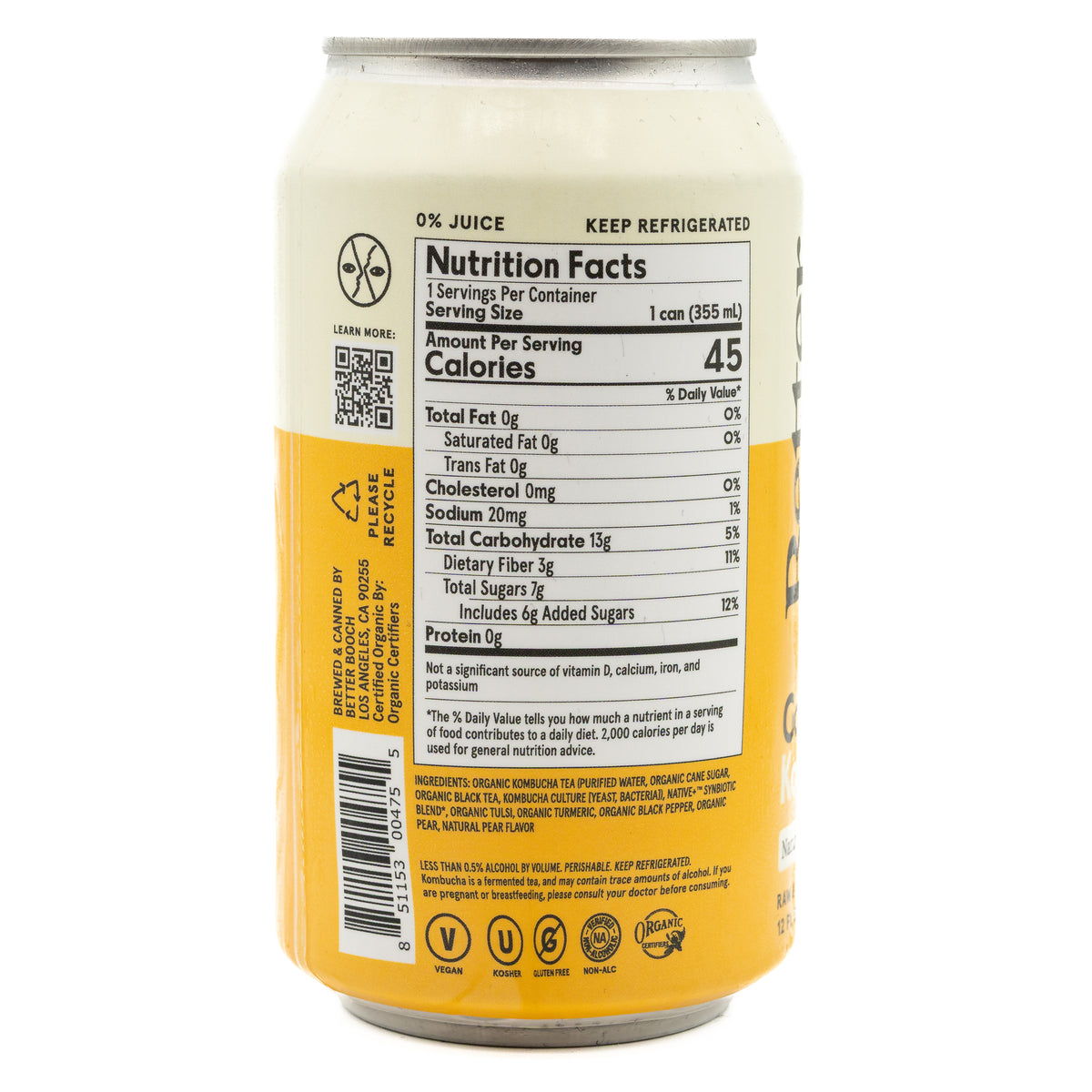 Better Booch Kombucha Golden Pear 12oz