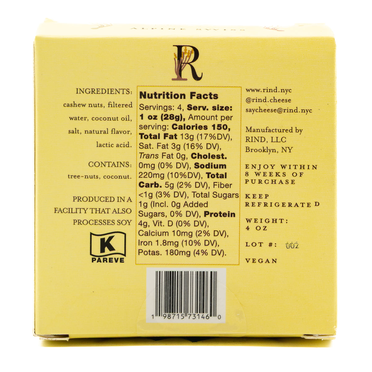RIND Cheese Alpine Svviss