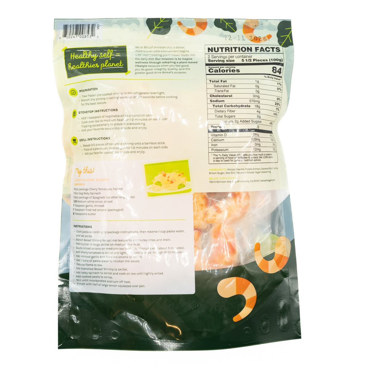 BeLeaf Vegan Shrimp 7 oz