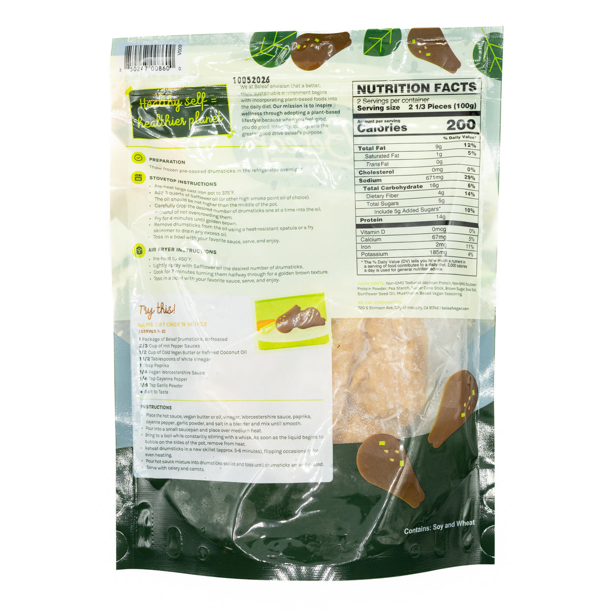 BeLeaf Vegan Drumstick 7 oz