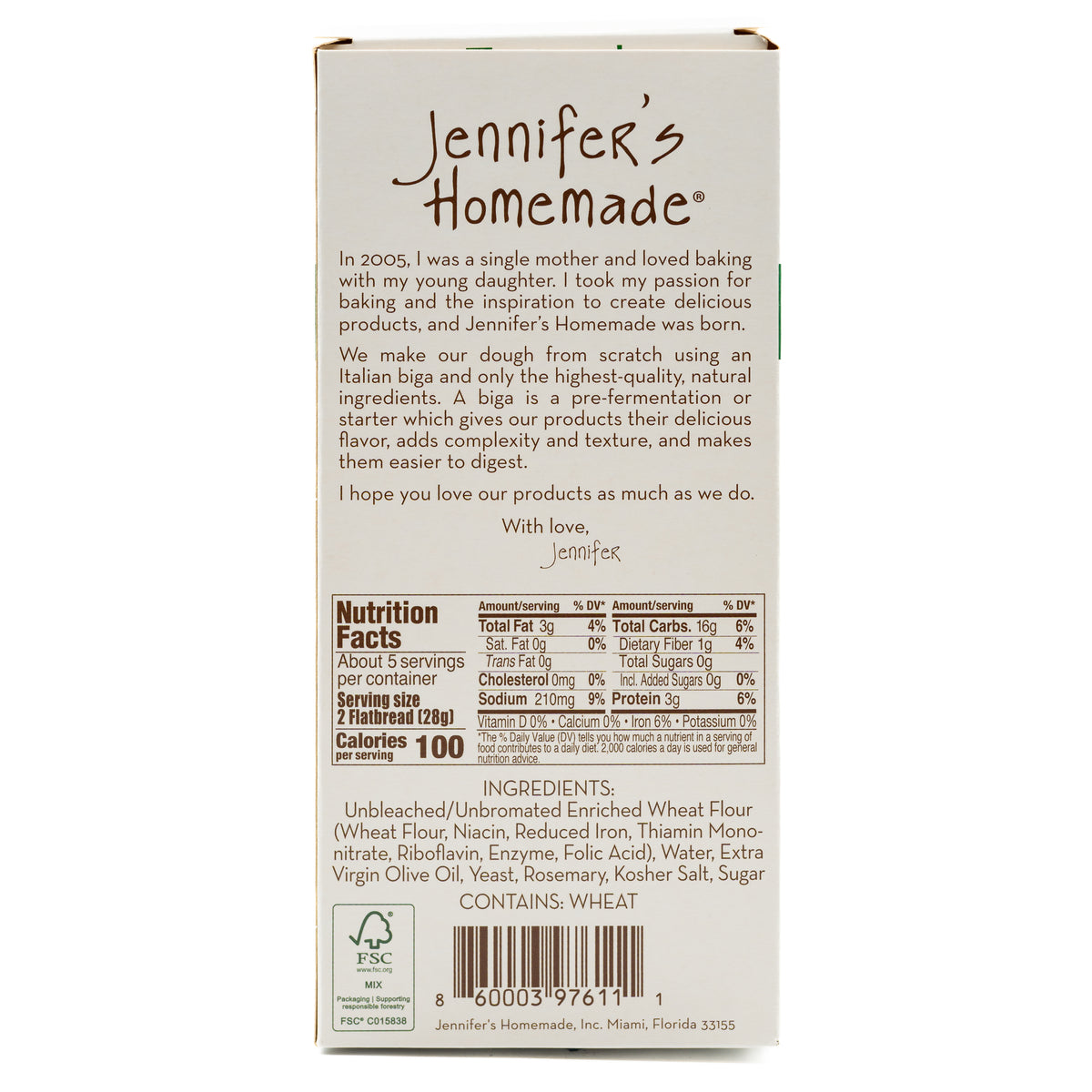 Jennifers Homemade Flatbread Rosemary