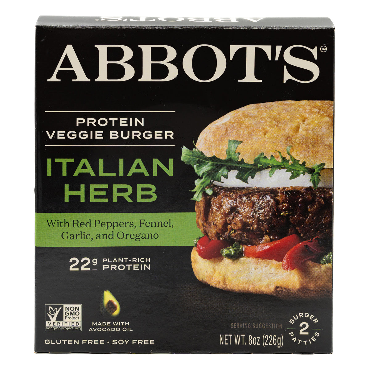 Abbots Butcher Veggie Burger Italian Herb