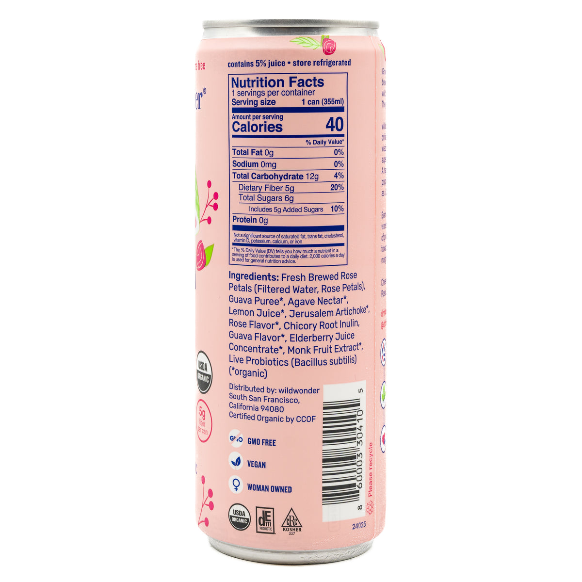Wildwonder Sparkling Drink Guava Rose