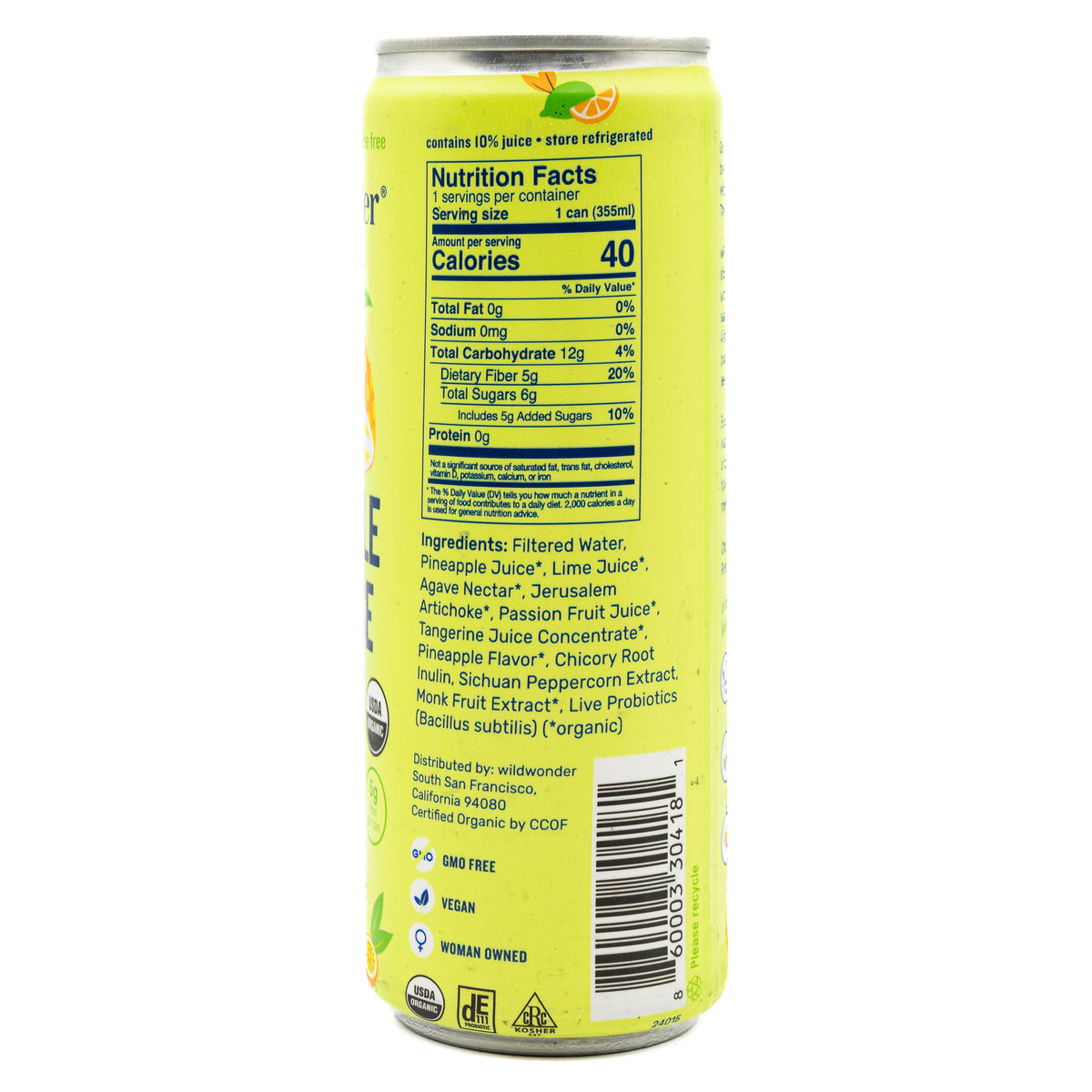 Wildwonder Sparkling Drink Pineapple