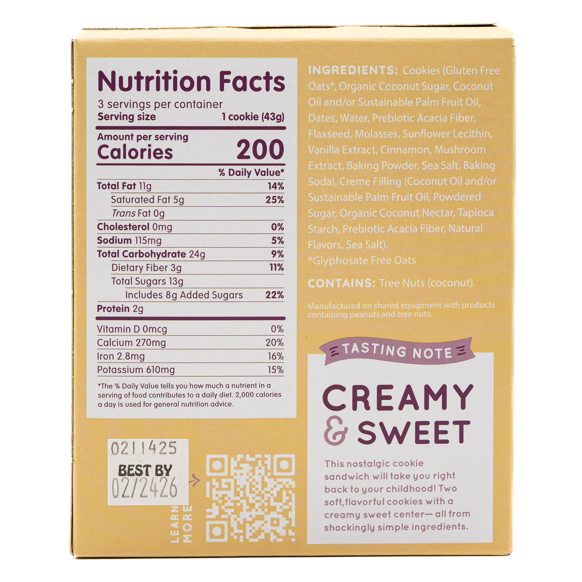 Maxines Heavenly Creme Sandwich Oatmeal