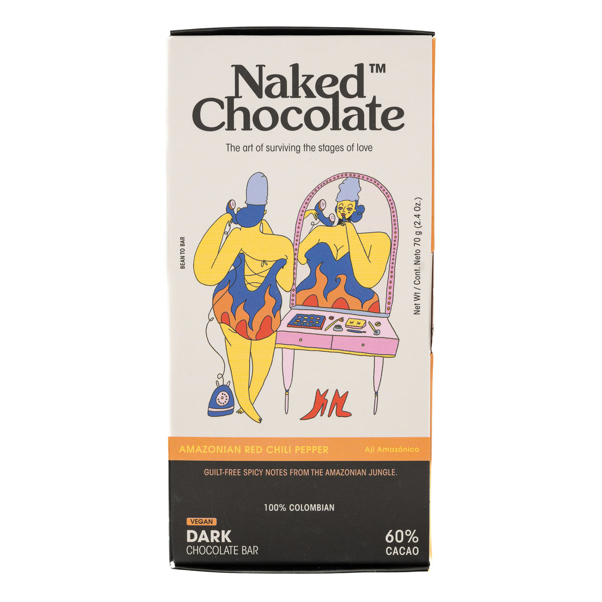 Naked Dark Chocolate Amazonian Red Chili Pepper