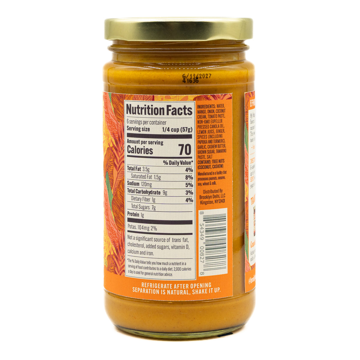 Brooklyn Delhi Sauce Mango Curry