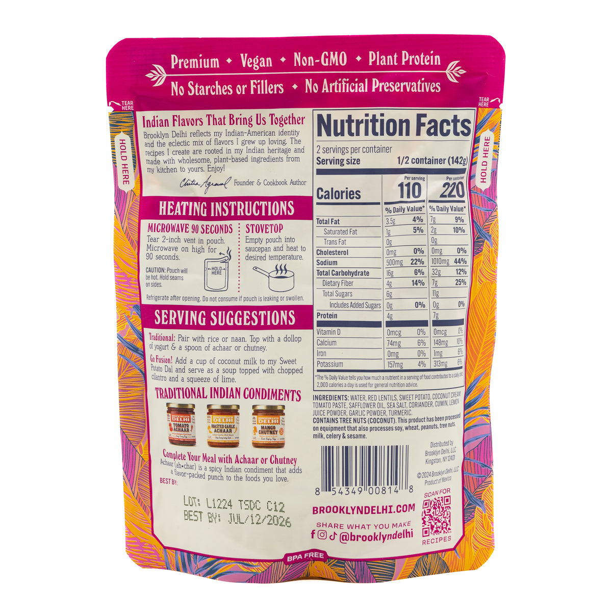 Brooklyn Delhi Sweet Potato Coconut Dal