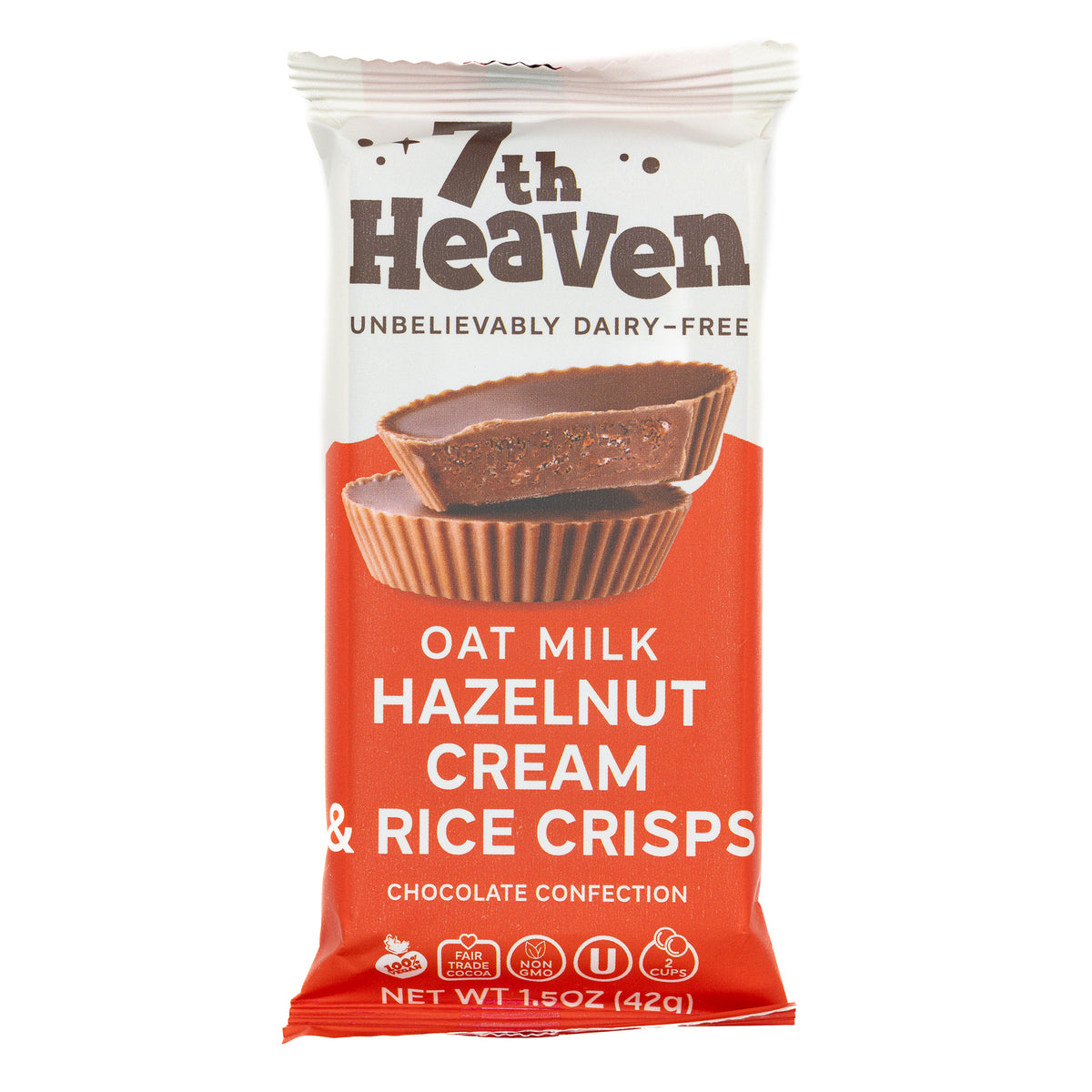 7th Heaven Chocolate Hazelnut Cream &amp; Rice Crisps Cups