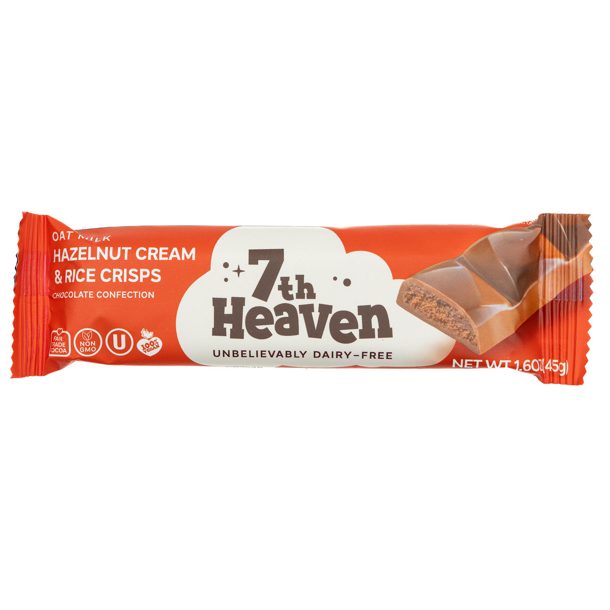 7th Heaven Candy Bar Hazelnut Cream &amp; Rice Crisps