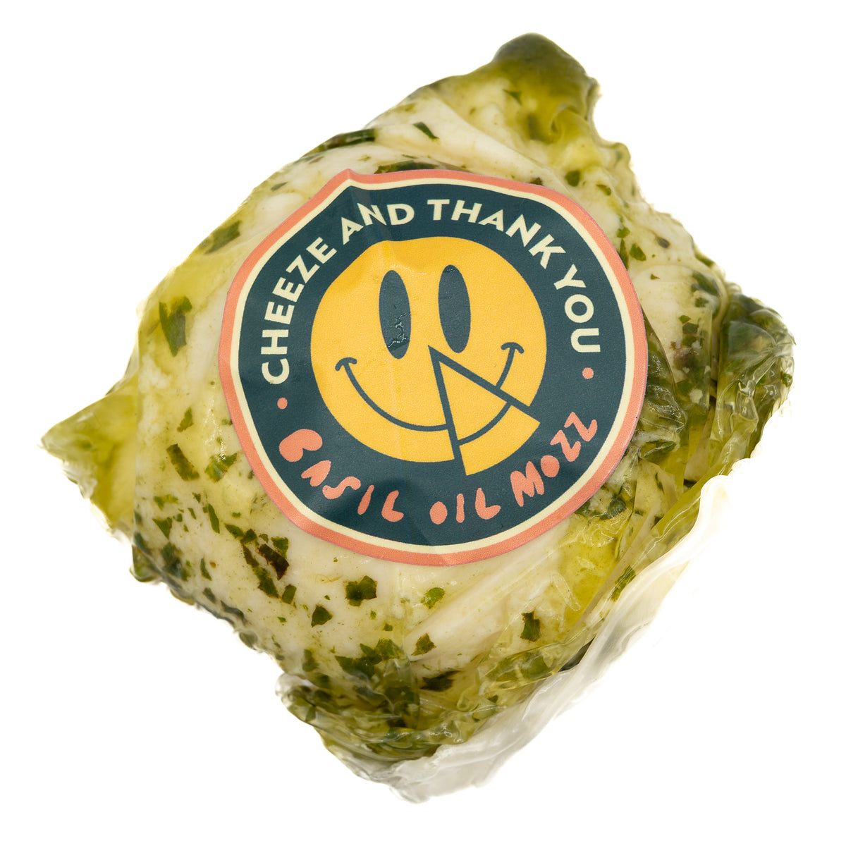 Cheeze and Thank You Mozz Ball In Basil Olive Oil